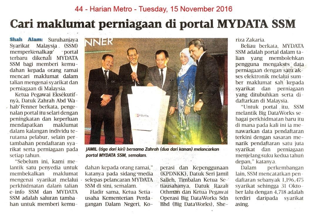 Pages Cari Maklumat Perniagaan Di Portal Mydata Ssm