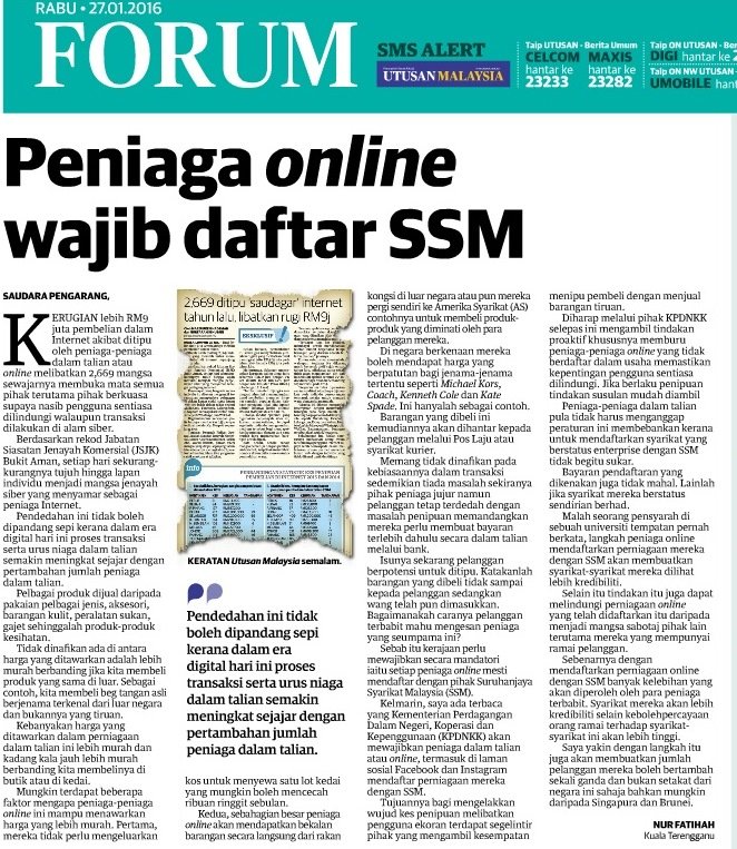 Pages - Peniaga online wajib daftar SSM